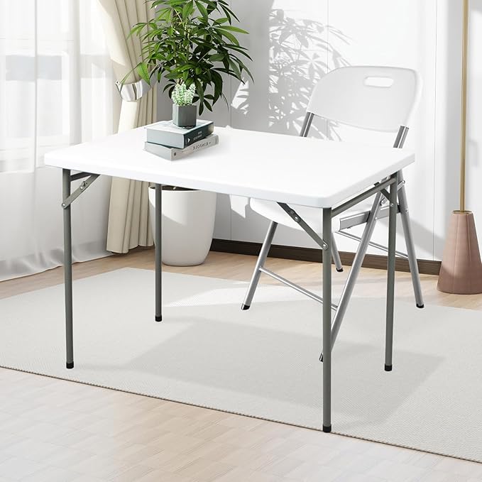 Folding Table 3ft Rectangular All-Occasion Plastic Folding Event Table - Image 2