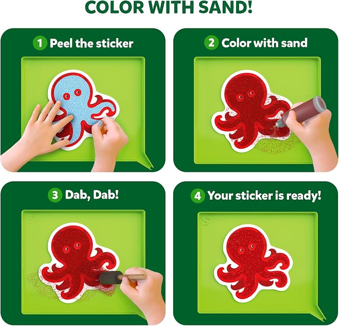 Skillmatics Sand Art Activity – Mess-Controlled DIY Animal Craft Kit | Creative - Image 4