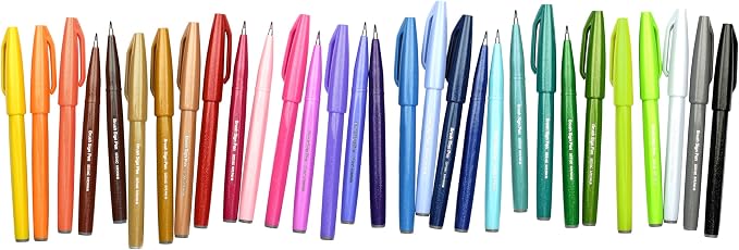 Pentel Fude Touch Sign Pen, Felt Pen Like Brush Stroke - Image 6