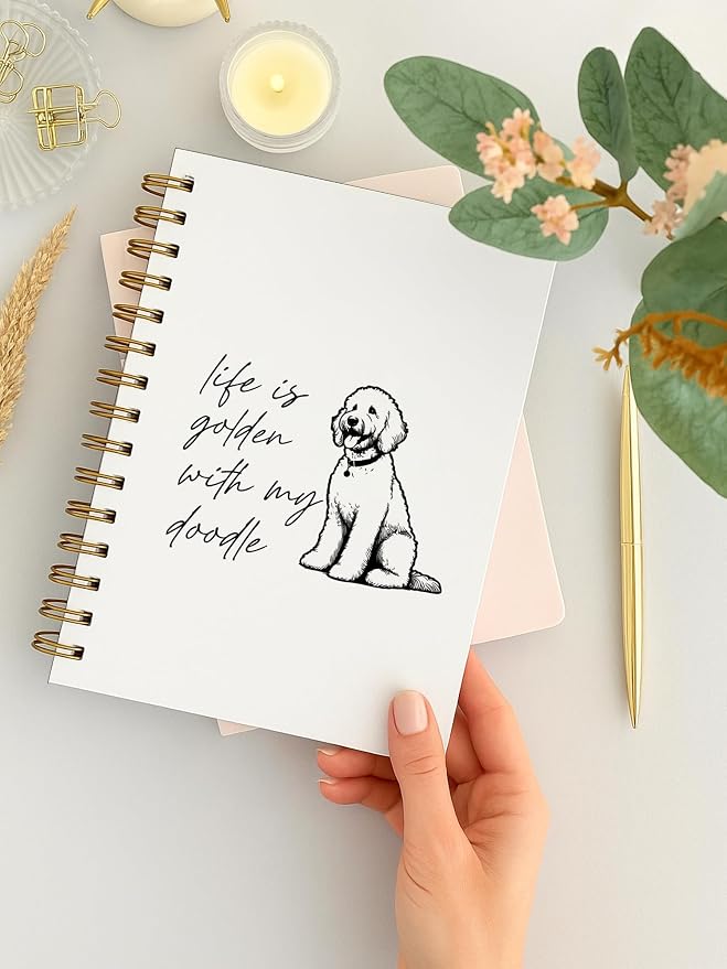 Goldendoodle Dog Spiral Notebook, Gift - Image 3