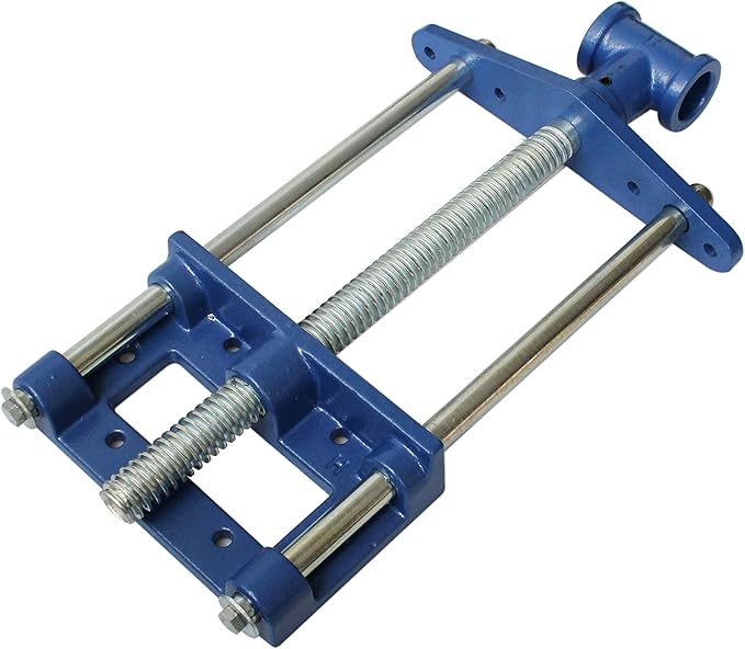 HFS(R) 10.5 Inch Heavy Duty Front Screw Woodworking Bench Vise for Workbench, Chrome Plating Leg Vise Hardware