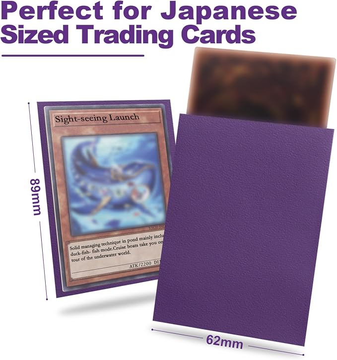 Purple Card Sleeve 200 Pack Compatible - Image 2