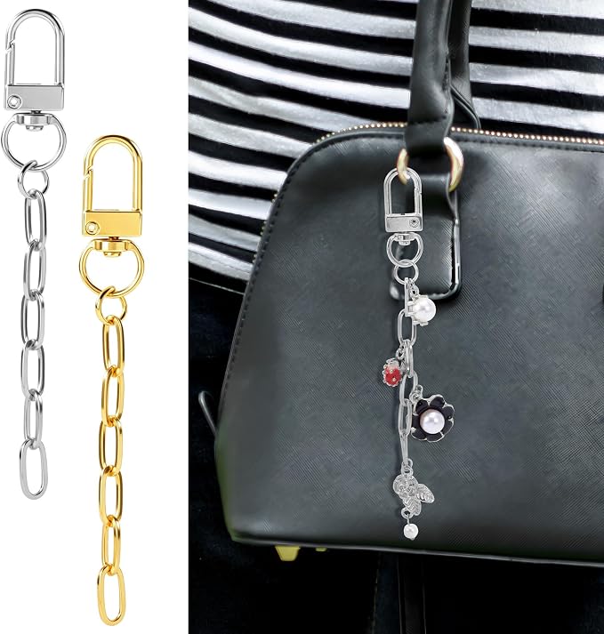 20pcs Keychain Making Kit, Key Ring Swivel Snap Hook Chains, Alloy Extender - Image 5