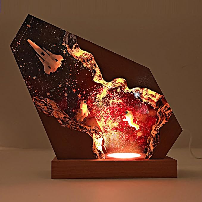 Space Resin Lamp, Handmade Galaxy Resin Night Light - Image 7