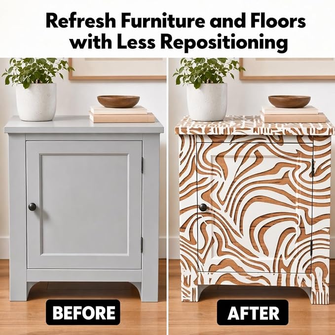 12 Inch Geometric Stencils for Painting, PET Texture Pattern Templates for - Image 4