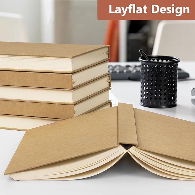 Dynta Hardcover Sketchbook Blank Notebook Bulk 6 Packs Unlined A5 Size - Image 6