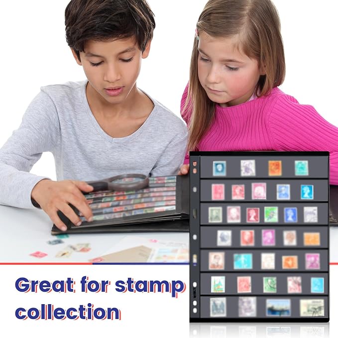 Gersoniel 30 Pieces stamp collecting supplies stamp collector pages Album sheets - Image 5