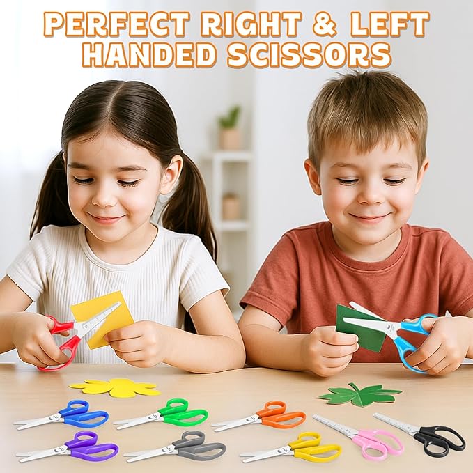 180Pack School Scissors for Student Teacher, 5" Kids Scissors Bulk Blunt Tip Scissor for Kids Safety Scissor for School Classroom Supplies Art Classroom Office Home Use
