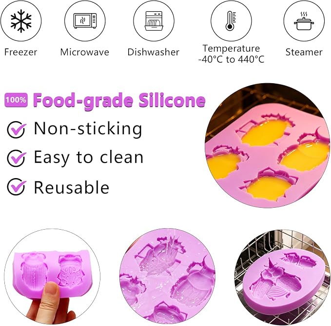 Insect Bug Beetle Fondant Silicone Mold Set of 3 - Image 3