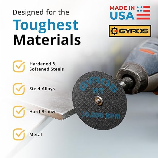 Gyros HT 11-32208/12 Fiberglass Reinforced Cut Off Wheel, 2-Inch Diameter, 12-Pack by Gyros