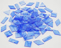 70pcs Transparent Glass Mosaic Tiles, 200g Large Size Stained Pieces by Unknown