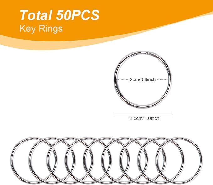 100PCS Swivel Snap Hooks with Key Rings, Premium Metal Swivel Lobster Claw - Image 3