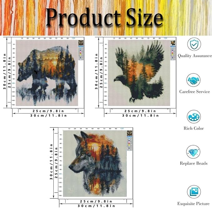 3 Pack Stamped Cross Stitch Kits - Image 4