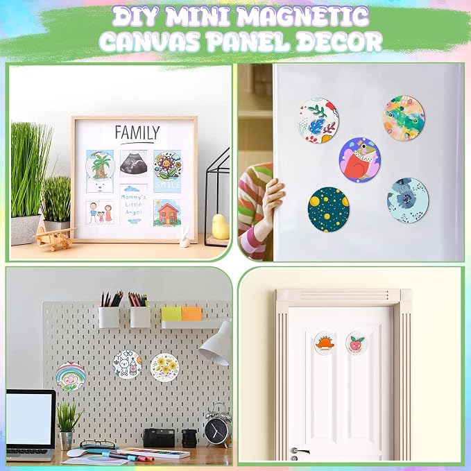 60 Pcs Magnetic Canvas Panel Mini Canvas Boards - Image 5