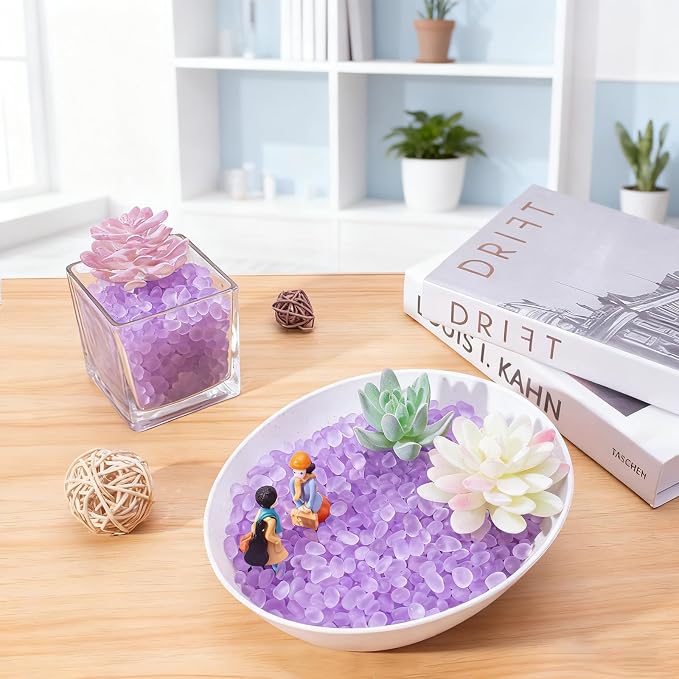 Keedolla Lavender Aquarium Rocks Betta Fish Tank Gravel 48oz Frosted Sea Glass - Image 6