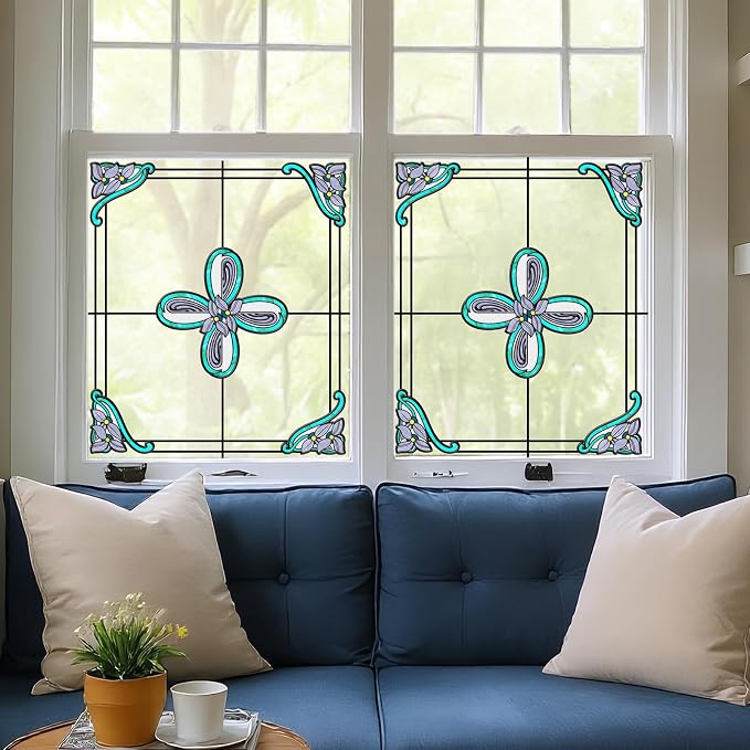 ADD.HERES Window Stickers, ‌Stained Glass Window Privacy Film, UV Blocking - Image 3