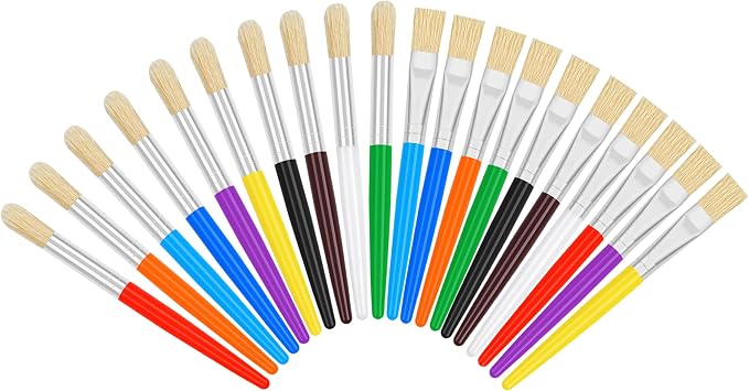 20 Pcs Kids Paint Brushes by REGUICORP