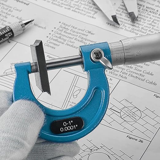 HDLNKAK Outside Micrometer Set, 0-3" Machinist Micrometer, 3 Pcs Machinist Tool Set, 0.0001" Graduation Micrometer Set, Alloy Precision Micrometer, Micrometer Standard Set with Case