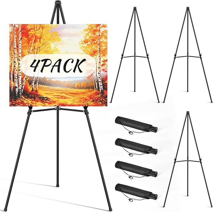 Easel Stand for Sign Portable, Adjustable Metal Easels for Display, Wedding by Rdiorry
