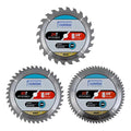 Luckyway 8-1/4 Inch Table Saw Blade 24T Framing & 40T Ripping/Cross Cutting 60T Finish with 5/8 Inch Arbor TCT Saw Blade for Table Saw,Precision Cutting for Woodworking, 3-Pack