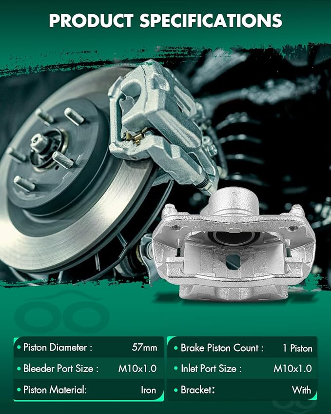 SCITOO 19B2662 Front Right Disc Brake Caliper Assembly w/Bracket For Honda For CR-V 2002-2004,For Honda For Element 2003-2011