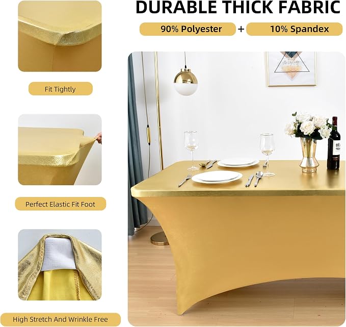 10-Pack 6ft Spandex Table Covers - Image 2