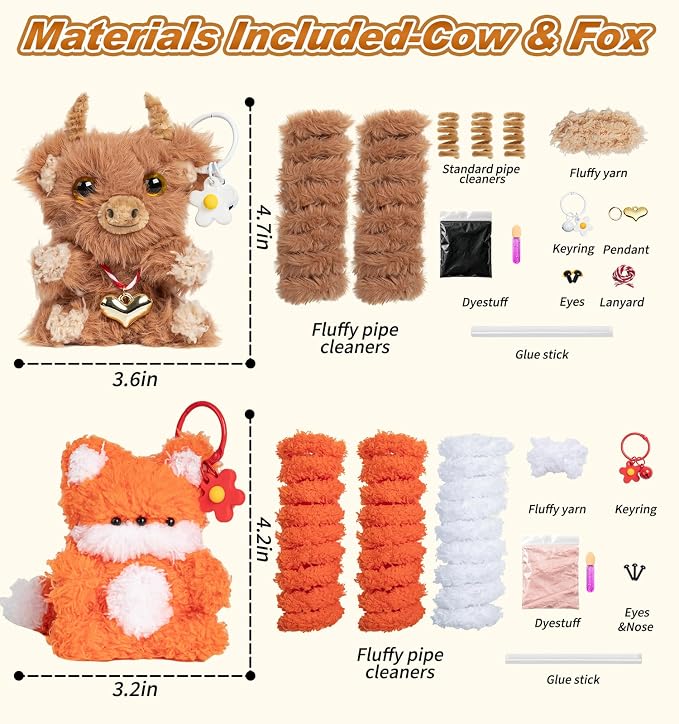 Fluffy Pipe Cleaner Craft Kits, - Image 2