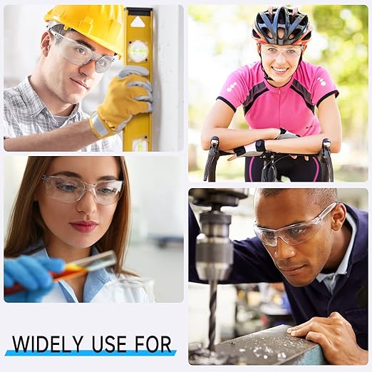 100 Pack Clear Safety Glasses with ANSI Z87.1 Scratch Resistant Eyewear for Women Man Lab Goggles Eye Protection