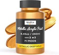 Nicpro Metallic Deep Gold Acrylic Paint, 8.45oz/250ml Large Gold Leaf Paint | by Nicpro