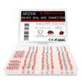 130 PCS Red Heat Shrink Butt Connectors,22-18 AWG, Self Soldering Butt Connector, Waterproof Solder Seal Wire Connectors, Butt Splice Wire Terminals for Automotive Marine Boat