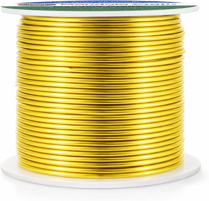 Mandala Crafts 16 Gauge Light Gold Tone Anodized Aluminum Craft Wire 100 FT | - Image 2