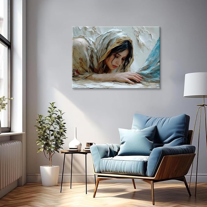 Jesus Heals the Girl Wall Art Woman Touches the Hem of Jesus' Skirt Wall Decor - Image 4