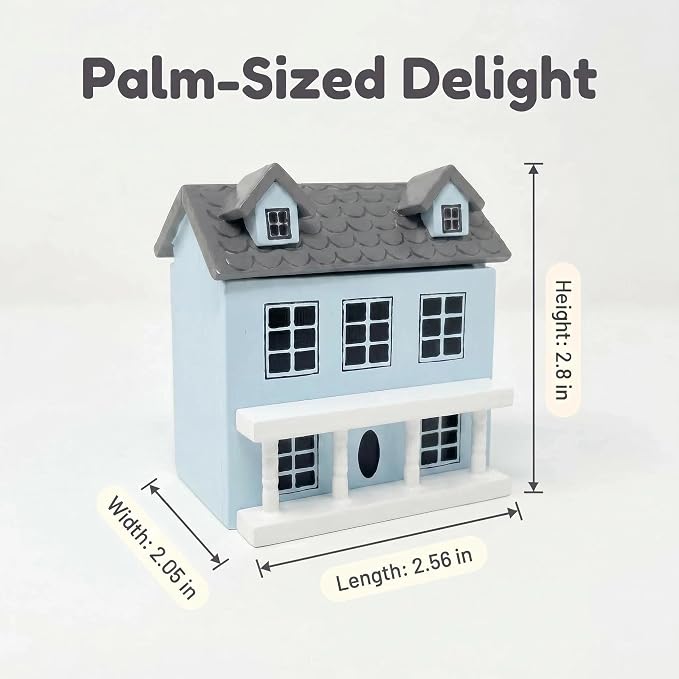 Miniature Villa Model Wooden Tiny House Compact Dollhouse Mini House Storage - Image 5
