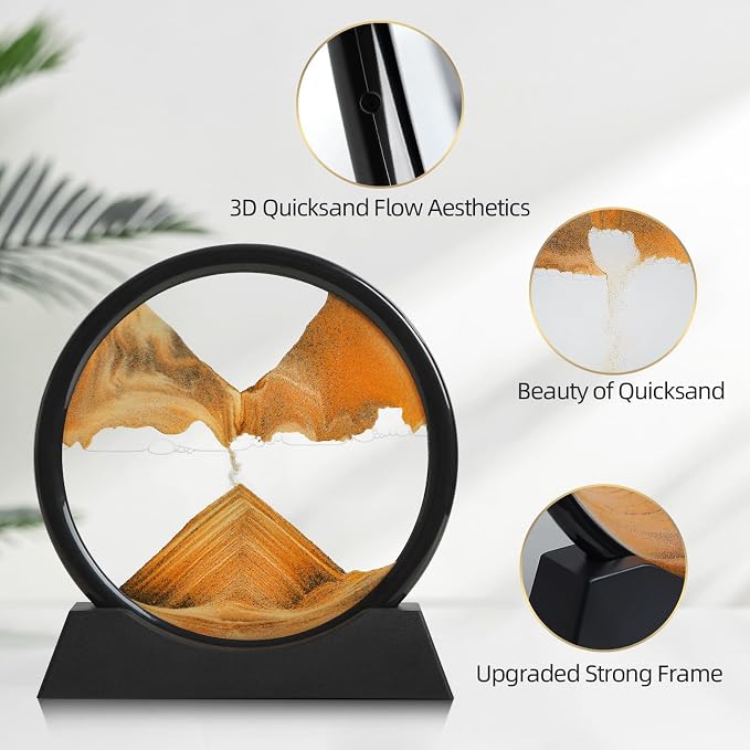 Moving Sand Art Liquid Motion, 3D Deep Sea Sandscape Color Quicksand Decor - Image 3
