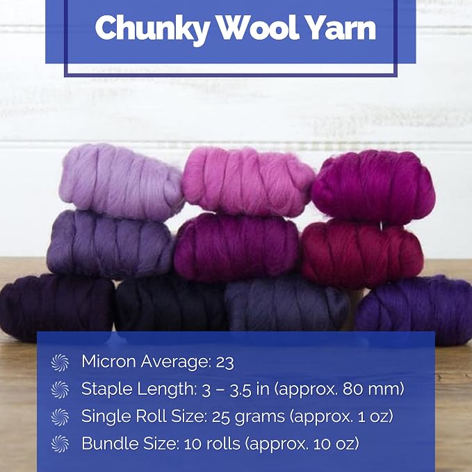 Revolution Fibers | Mixed Merino Wool Variety Pack | Perfect Wool Roving - Image 3