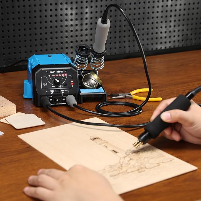 WEP 939-III Dual Pen Wood Burning Kit 34-in-1 - Image 2