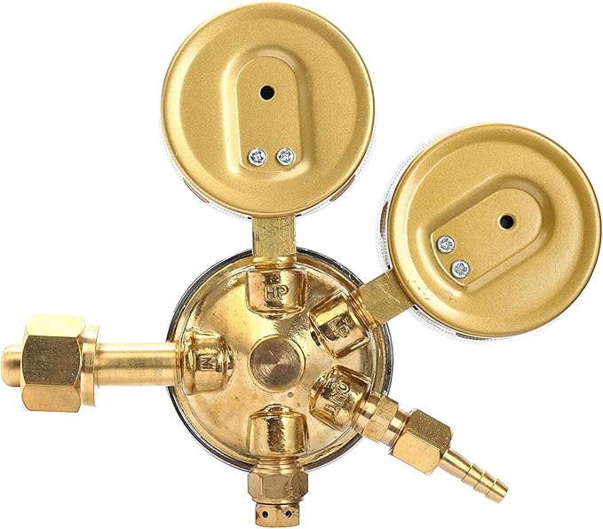 Welding Gas Welder Oxygen Regulator Large Tank Gauge Cutting Torch Regulator Outlet 0-200PSI Inlet 0-4000PSI CGA 540