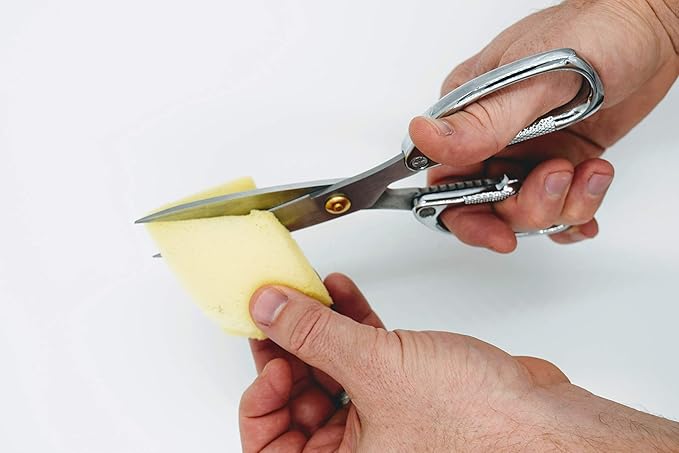 Industrial Grade Multi Purpose Scissors. Razor Sharp Steel Blade with Large Handle. Durable Design Perfect for Cutting Plastic, Metal, Paper, Wood, Foam, Fabric, and Organic Materials.