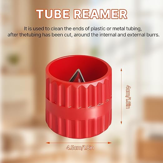 2 Pcs Inner-Outer Reamer Pipe, Deburring Tool for Copper Pipe, Tubing Chamfer Tool, for PVC, PPR, Copper, Brass and Aluminum Pipe (3/16 in. to 1-1/4 in.)