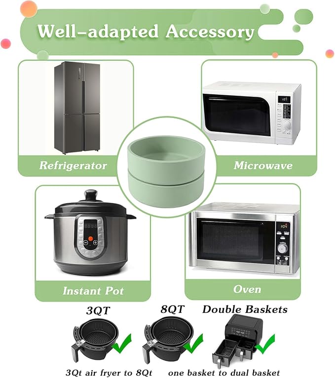3Pcs ZHYEEDAA Air Fryer Egg Mold, Silicone Egg Molds, Individual Egg Bite Maker - Image 3