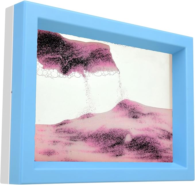 Moving Sand Art Liquid Motion Bubbler Flowing Sand Art Picture Desktop Sensory by whimsyyy