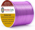 Mandala Crafts 18 Gauge Violet Anodized Aluminum Craft Wire, 100 FT | Colored by MandalaCrafts