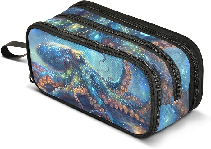 Octopus Galaxy Pencil Case Box Boys Girls Large Pencil Pouch by BOENLE-WELCOMEYOURCOMING