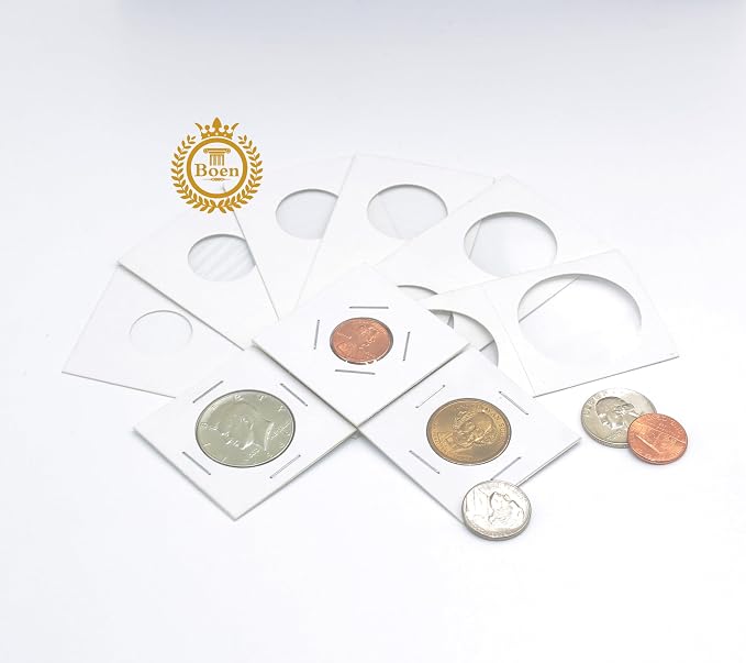 Boen 300PCS Coin Flips in 6 Sizes Cardboard Coin Holders - Image 3