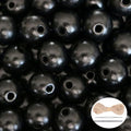 100 Pieces Black Wood Beads - 20mm by SMANTA