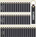 Wavyknot 100 Pcs PU Leather Keychain Blanks Bulk Laser Engraving Blanks by Wavyknot