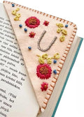 MOTEERLLU Personalized Hand Embroidered Corner Bookmark by MOTEERLLU