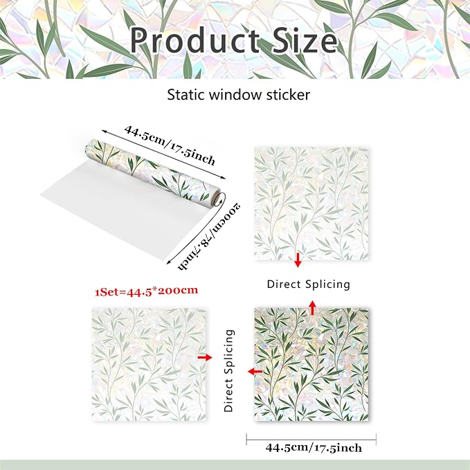 Rainbow Window Privacy Film, Decorative Window Film - Image 3