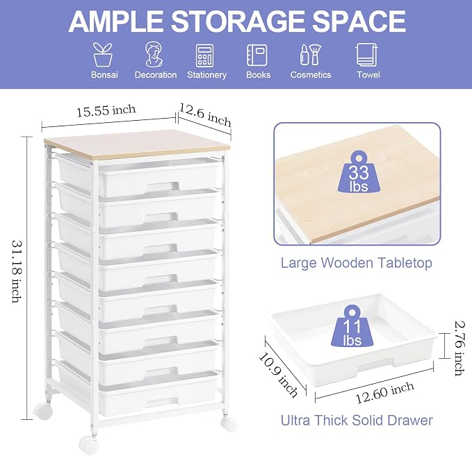 SYKIARIOL Rolling Storage Cart - Image 2