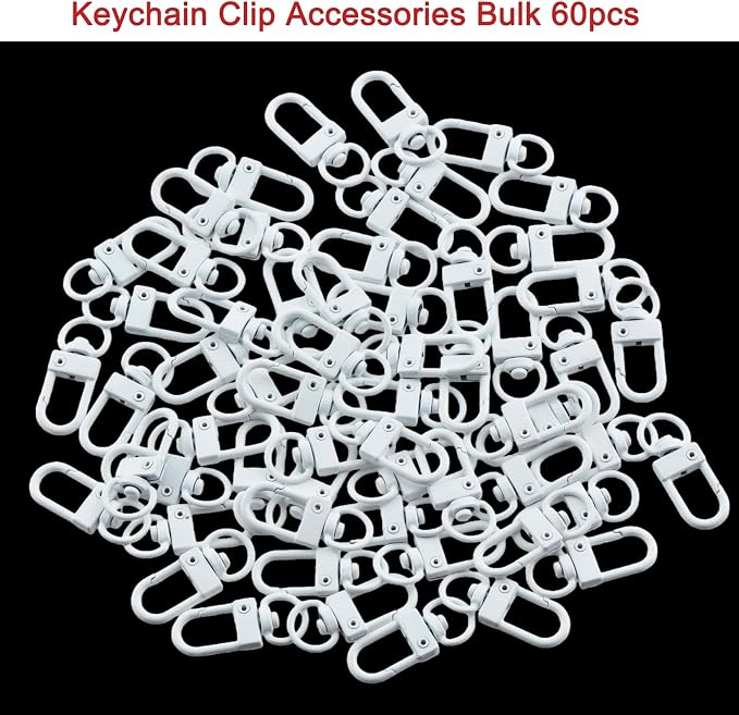 Keychain Clasp Keychain Clip Accessories Bulk 60pcs Colorful Lobster Claw Clasps - Image 2